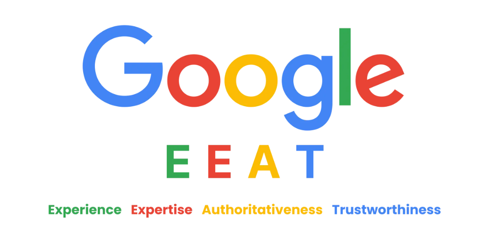 imagen de logo google y letras E-E-A-T